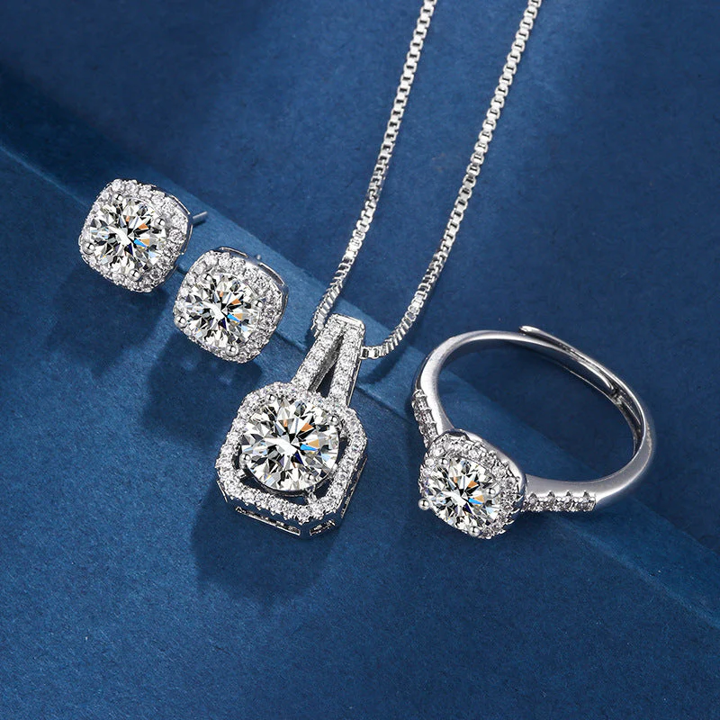 Aria Square Radiant Set | White Gold 16k - Image 2