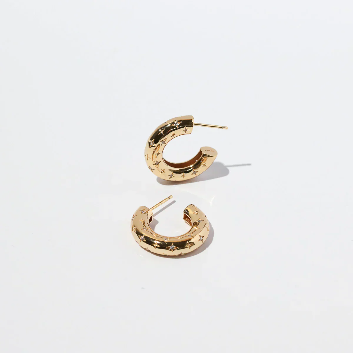 Cosmic Hoop Earrings | White Gold 16k - Image 3