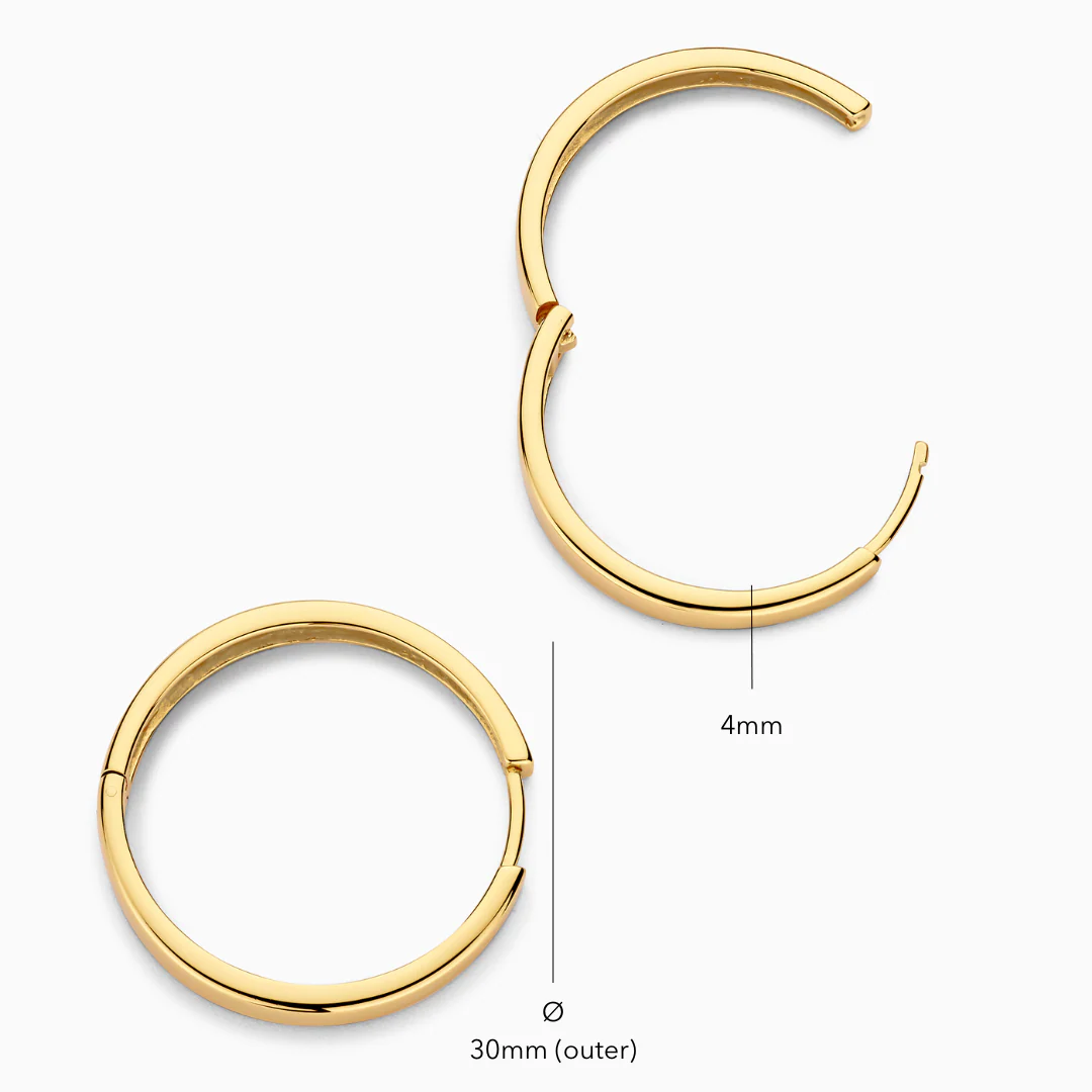 Gia Statement Hoops | White Gold 18k - Image 3