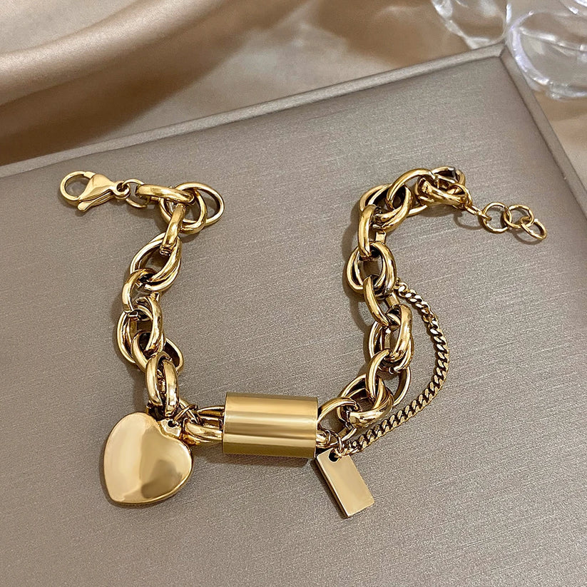 Heartened Chunky Bracelet | Gold 18k - Image 5