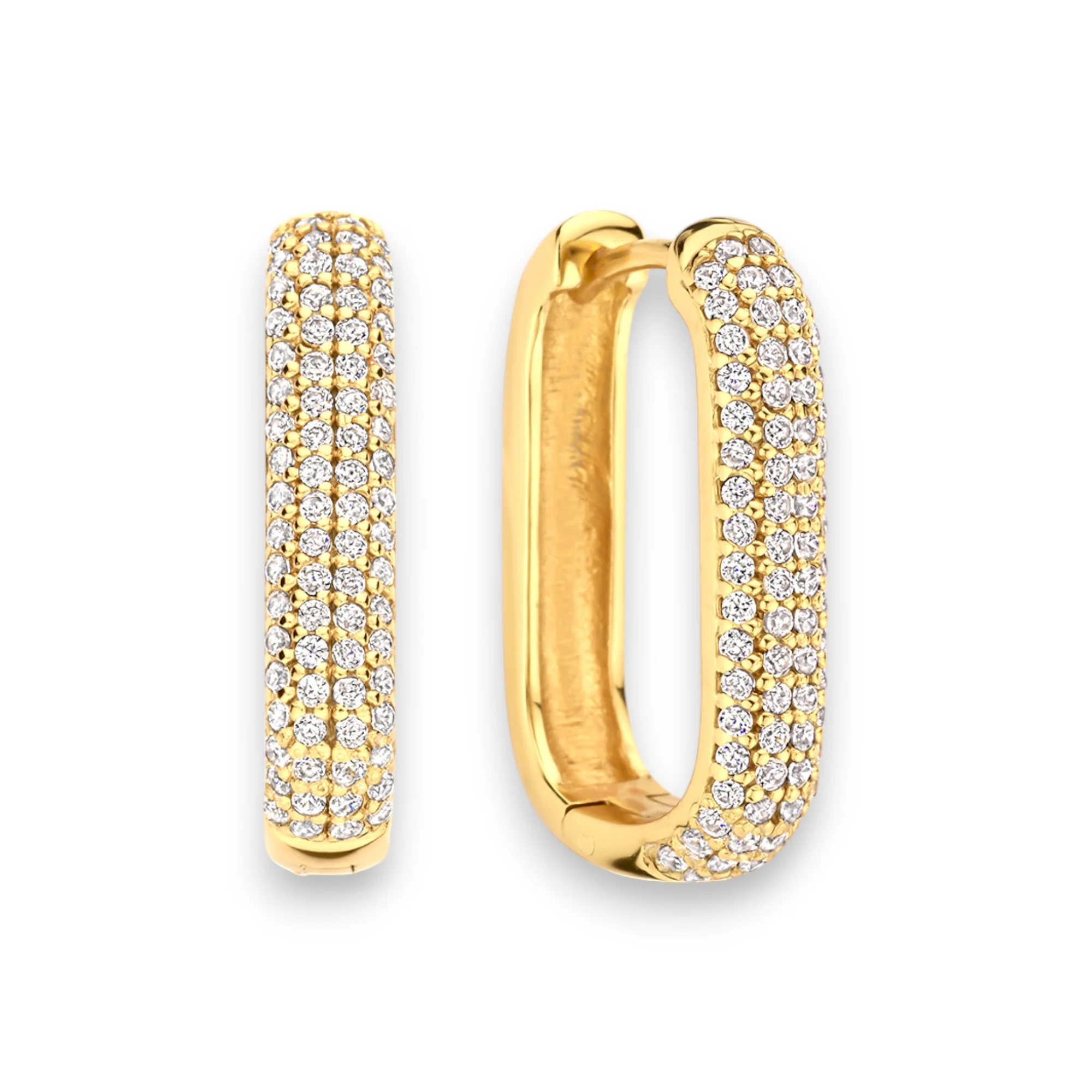 Icon Pavé Hoops | Gold 18k