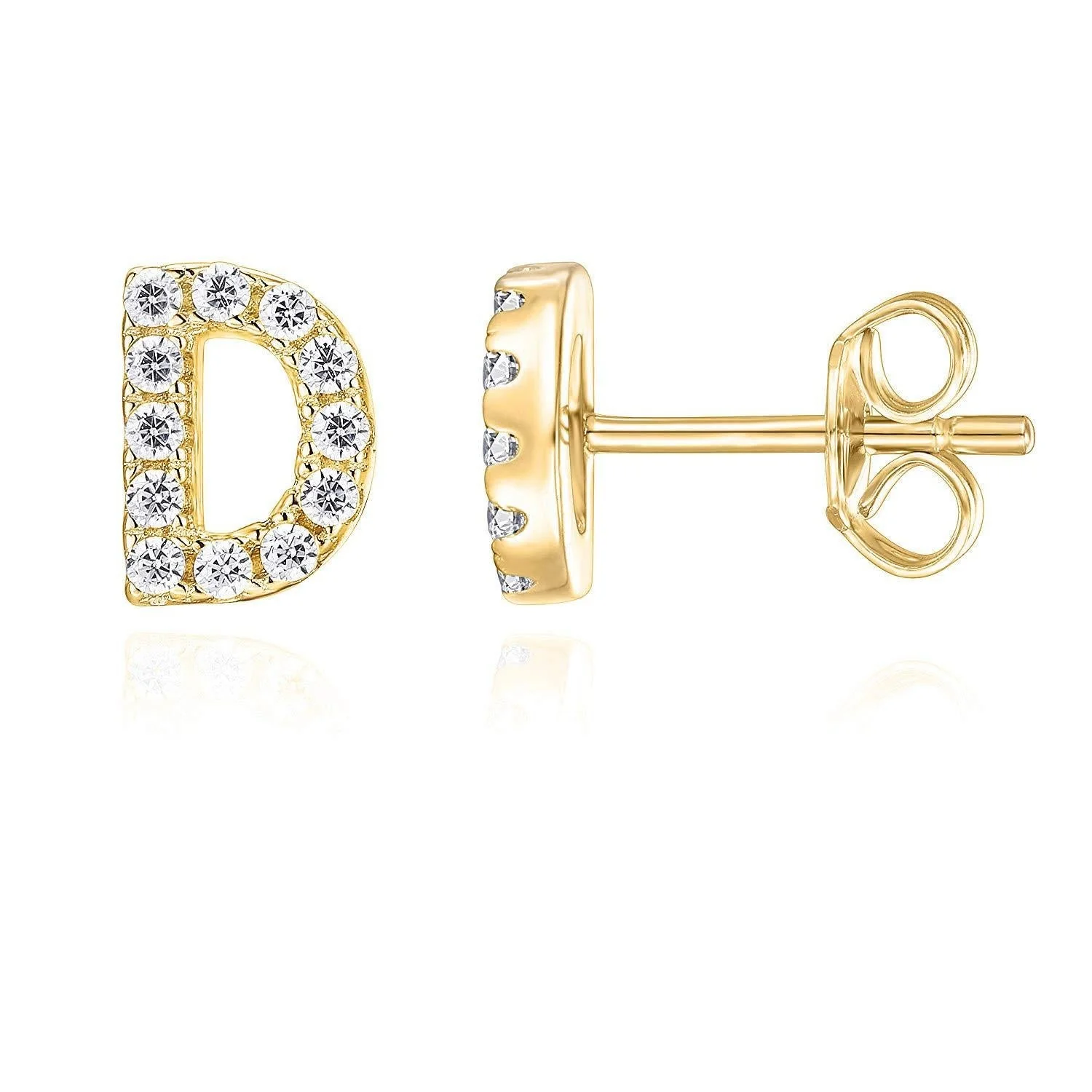 Initial Earring 1pc | White Gold 16k - Image 4