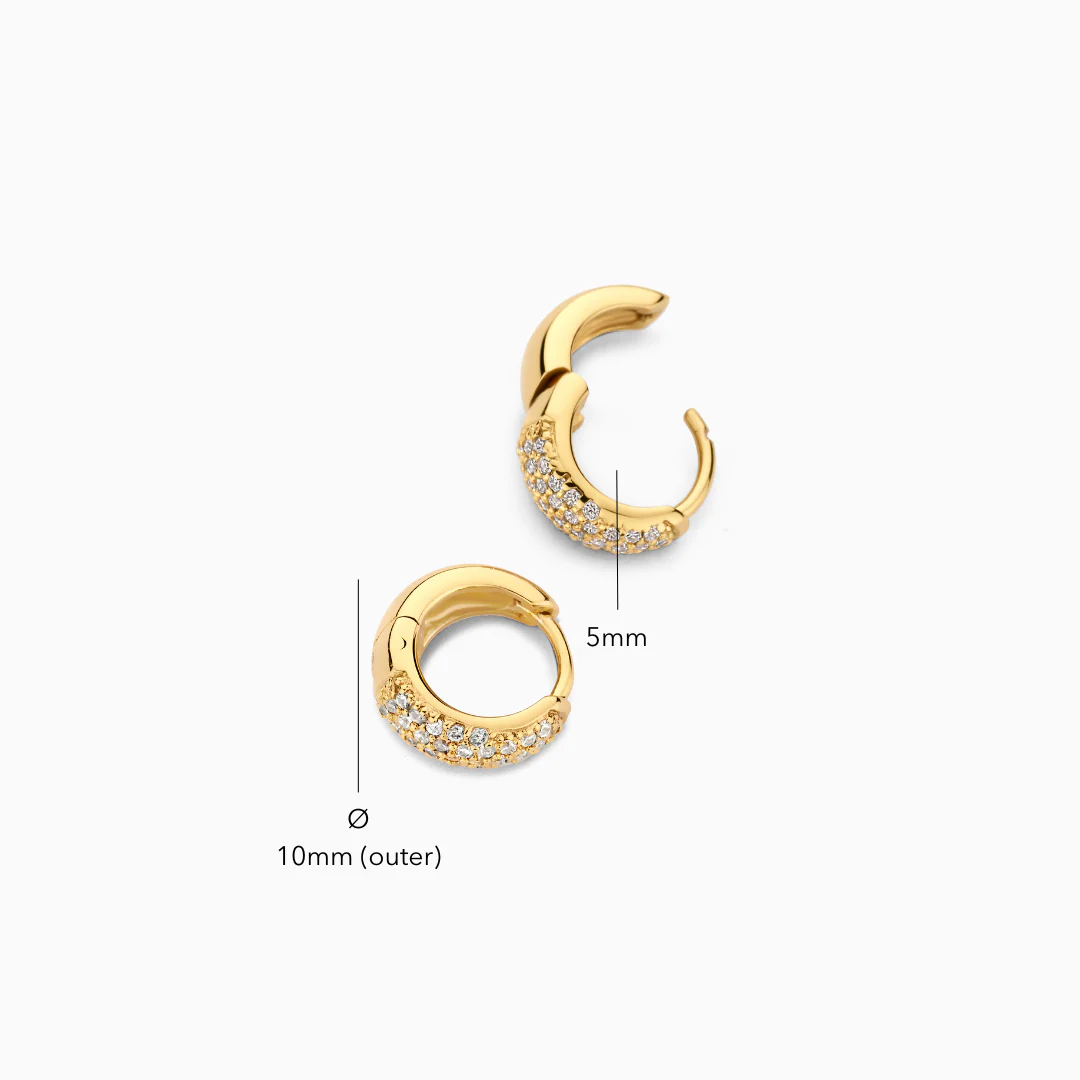 Jules Mini Hoops | White Gold 16k - Image 5