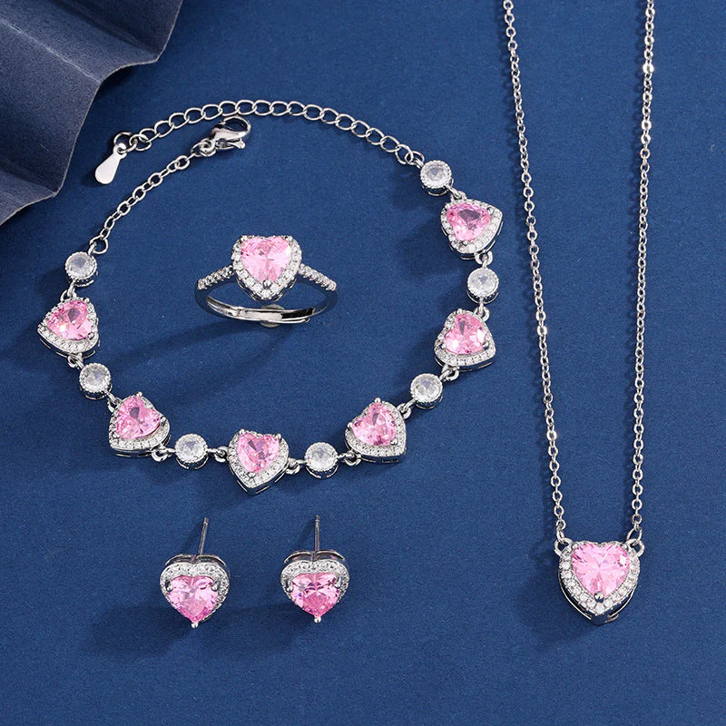Juliette Amour Set | White Gold 16k