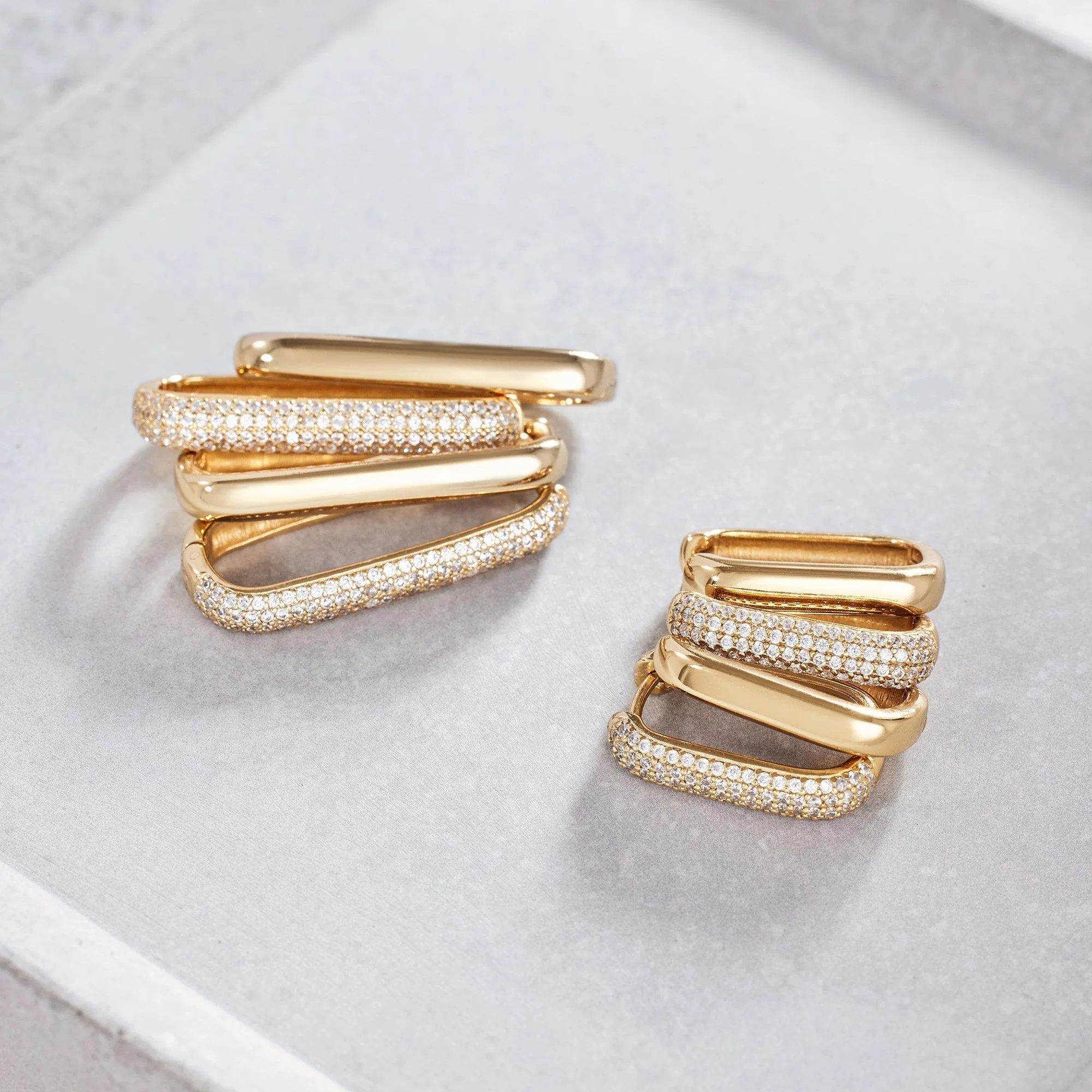 Large Icon Pavé Hoops | Gold 16k - Image 3