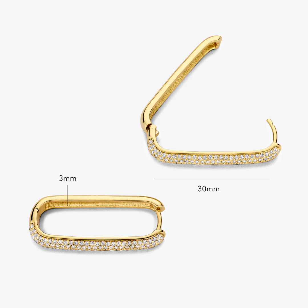 Large Icon Pavé Hoops | Gold 16k - Image 4