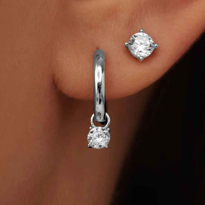 Larmes de Lune Stone Earrings Set | White Gold 14k - Image 3