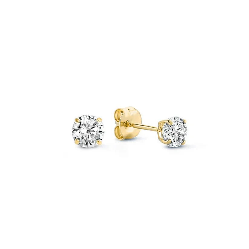 Larmes de Lune Stone Stud Earrings | White Gold 14k - Image 2