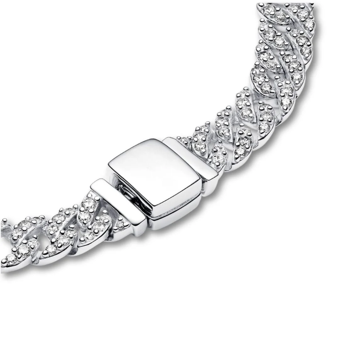 Moissanite Cuban Bracelet | White Gold 18k - Image 6