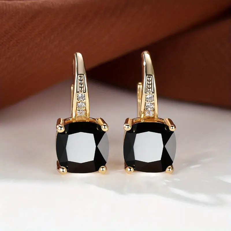 Mystic Sapphire Stone Hoop Earrings | Gold 18k - Image 5