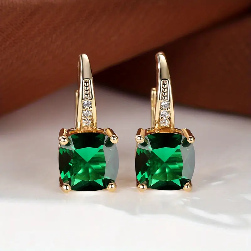 Mystic Sapphire Stone Hoop Earrings | Gold 18k - Image 7