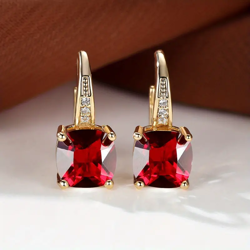 Mystic Stone Hoop Earrings | Gold 18k - Image 5