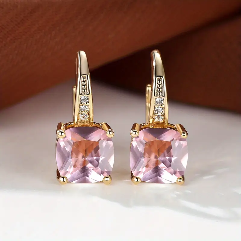 Mystic Stone Hoop Earrings | Gold 18k - Image 8