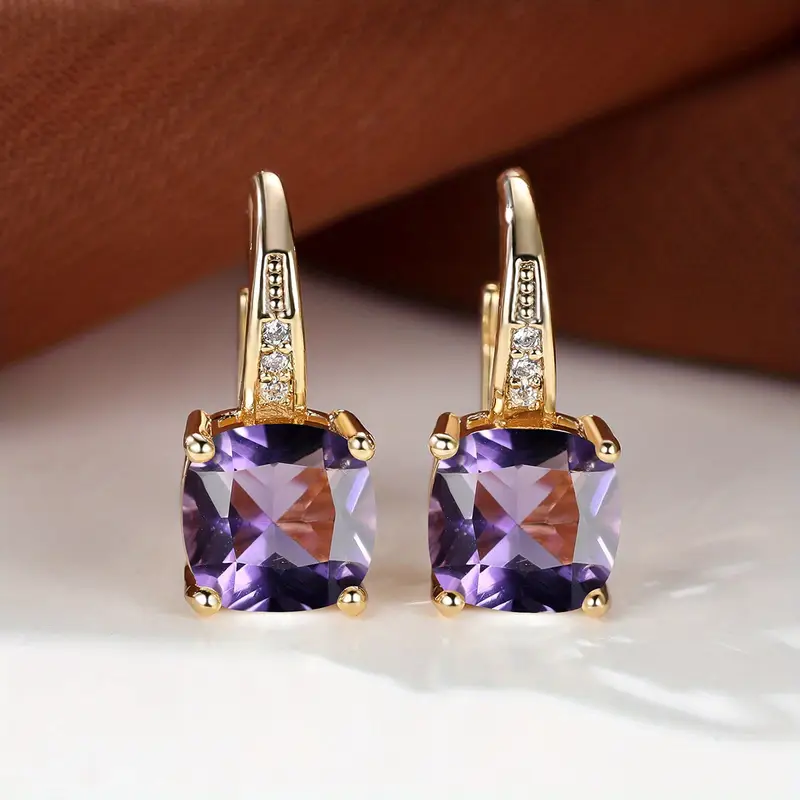 Mystic Stone Hoop Earrings | Gold 18k - Image 9