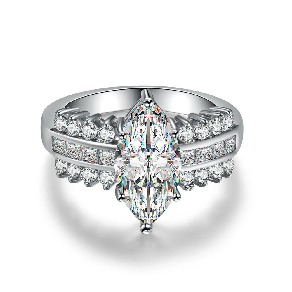 Odette Mercer Ring | White Gold 16k