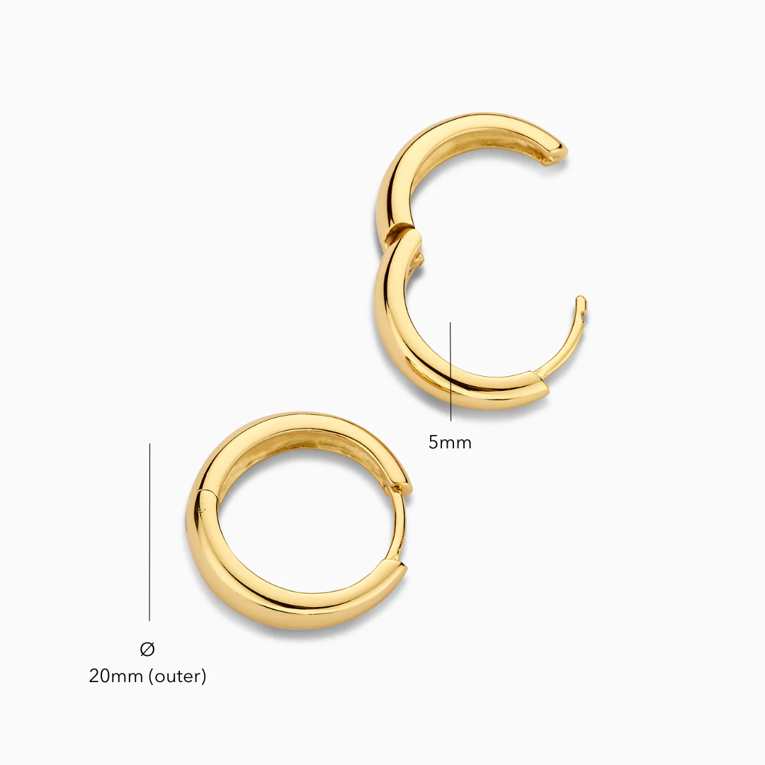 Rue Statement Hoops | White Gold 18k - Image 4