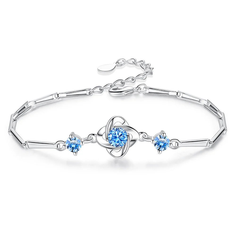 Seren Clover Loop Set Blue | White Gold 16k - Image 3