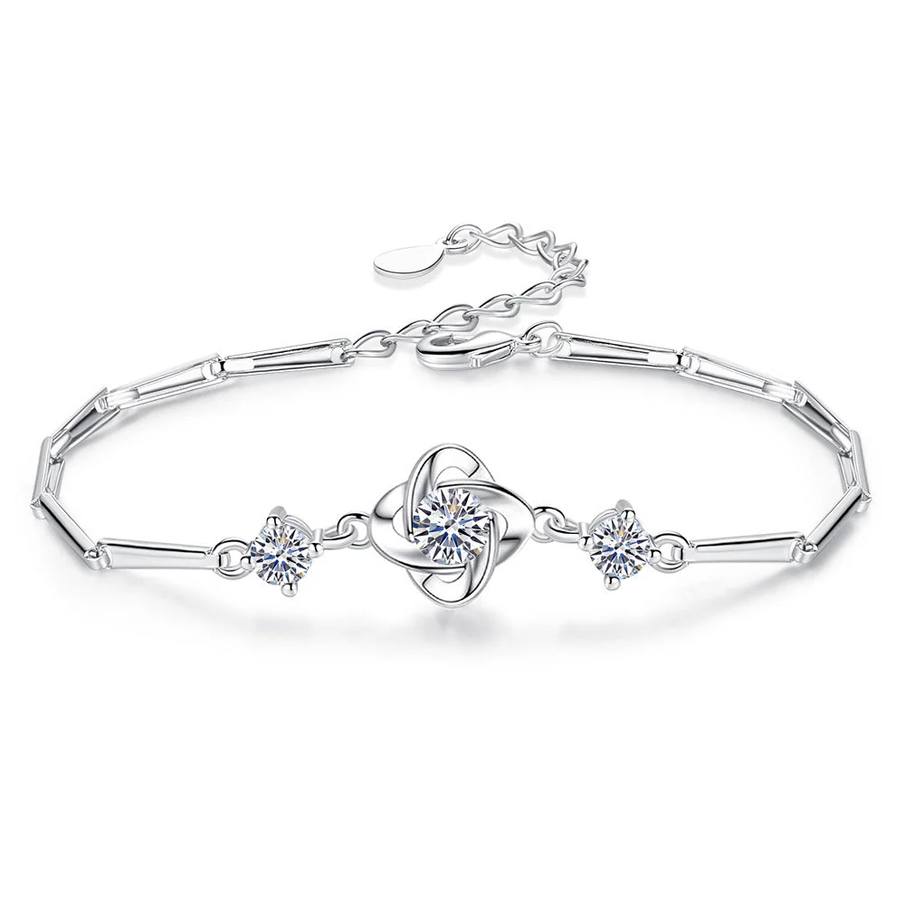 Seren Clover Loop Set | White Gold 16k - Image 3