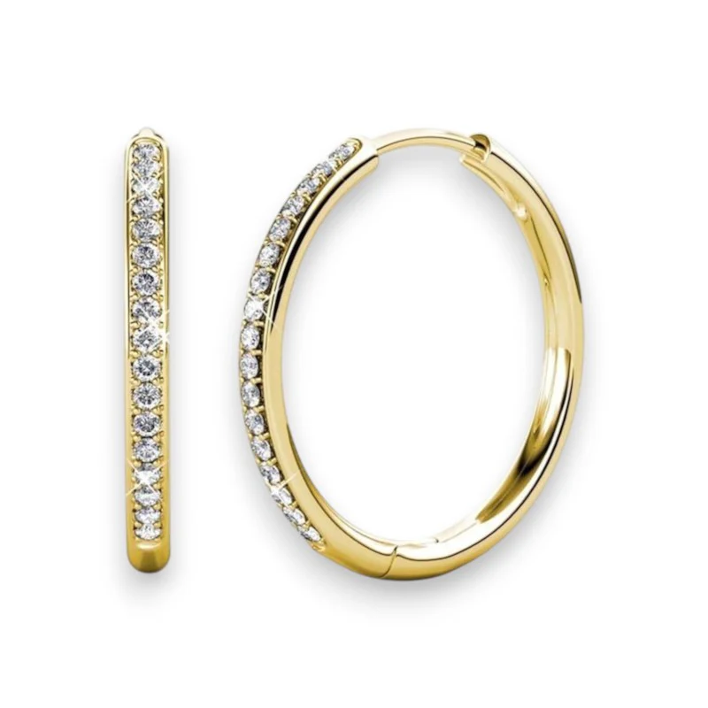Sorel Pave Earrings | Gold 14k