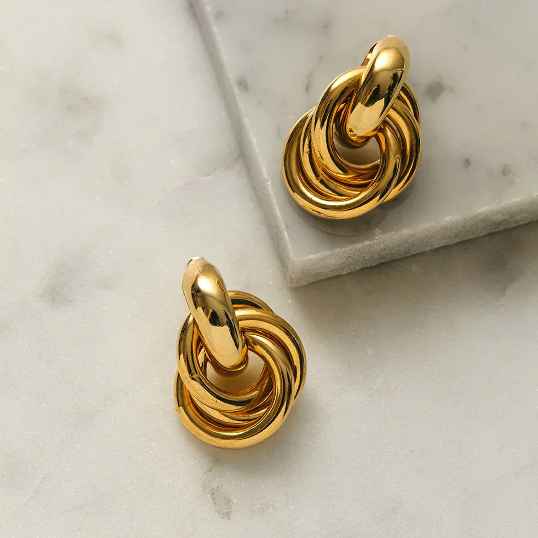 Statement Interlocking Earrings | Gold 14k - Image 2