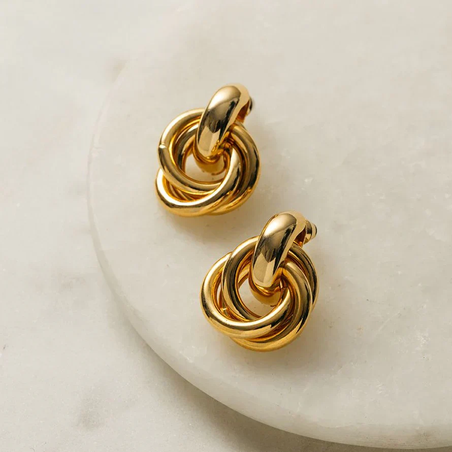 Statement Interlocking Earrings | Gold 14k - Image 3