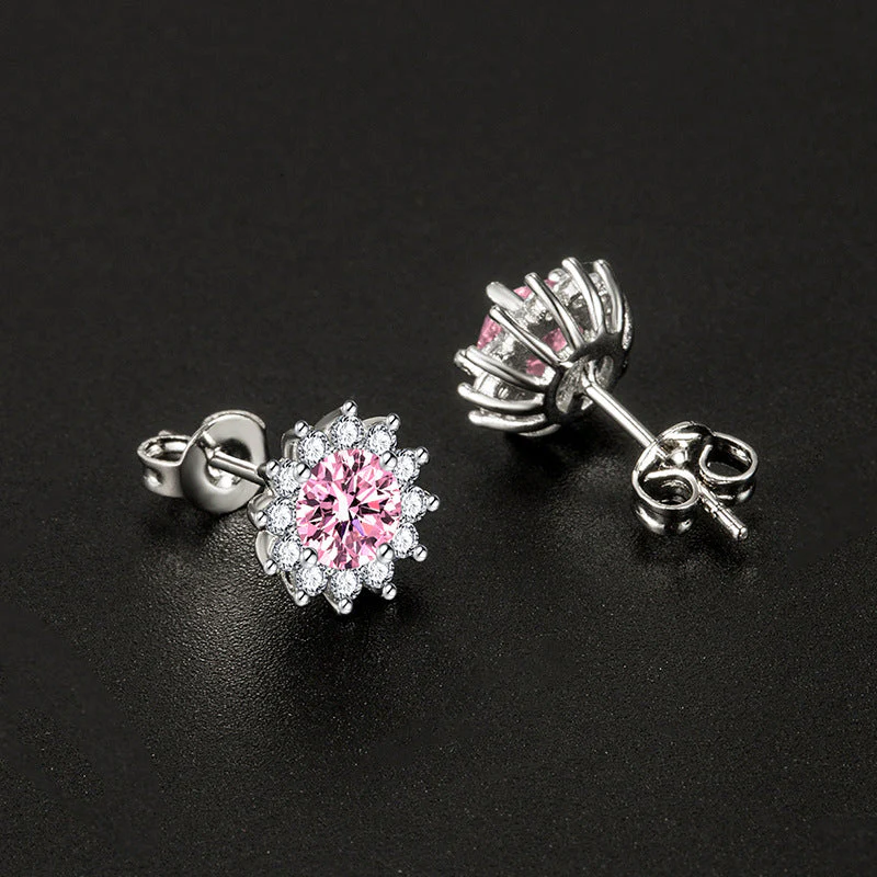 Sunlit Muse Earrings Pink | White Gold 18k - Image 2