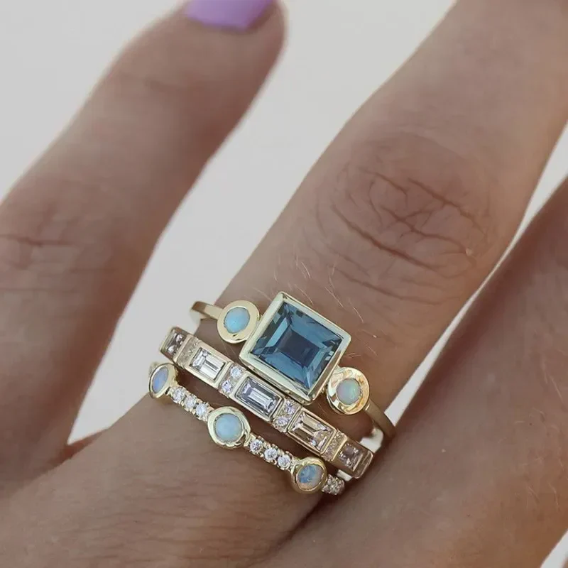 Timeless Azure Ring Set | Gold 18k - Image 2