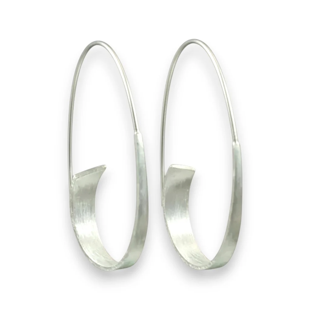 Vintage Spiral Earrings | White Gold 16k