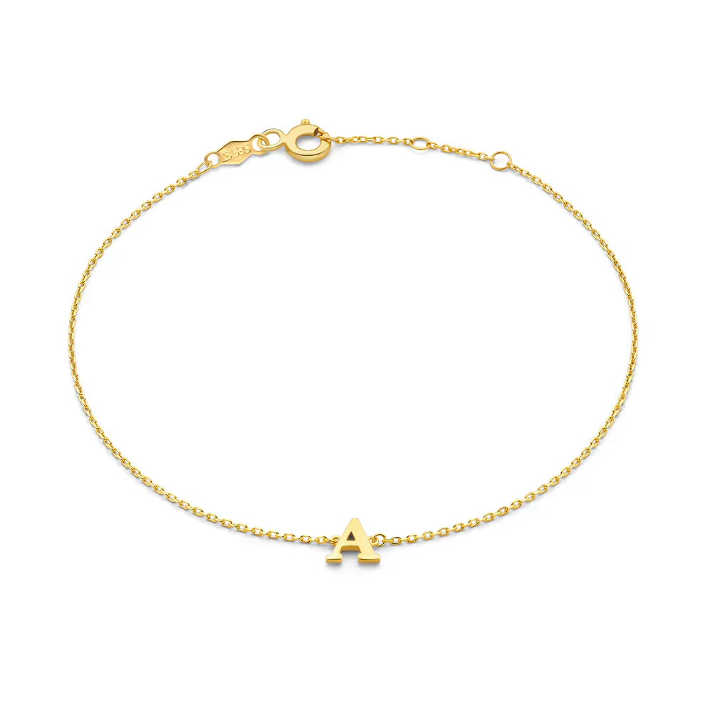 Vita Signa Initial Bracelet | White Gold 14k - Image 2