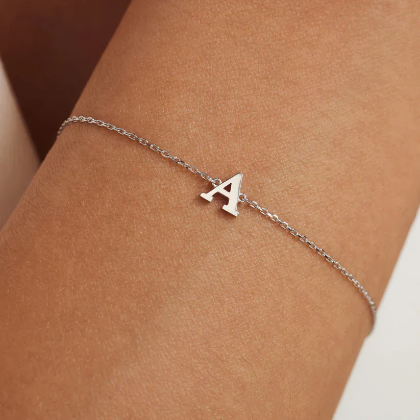 Vita Signa Initial Bracelet | White Gold 14k - Image 3